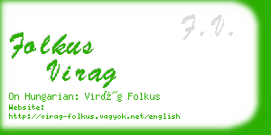 folkus virag business card